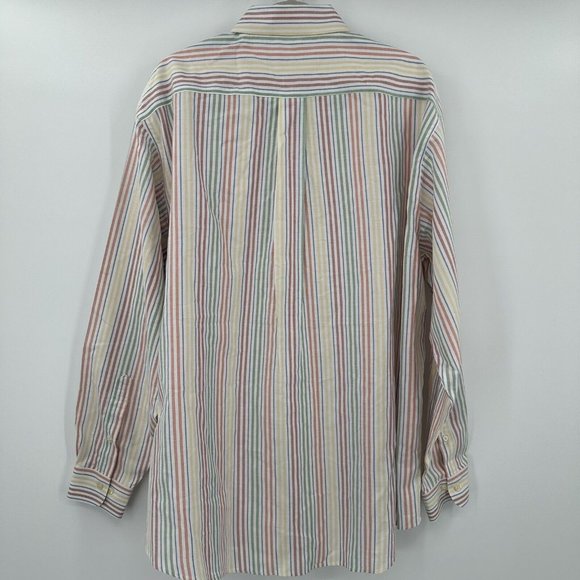 Brooks Brothers Rainbow Striped Long Sleeve Button Down Original‎ Polo Shirt XL - Picture 8 of 10